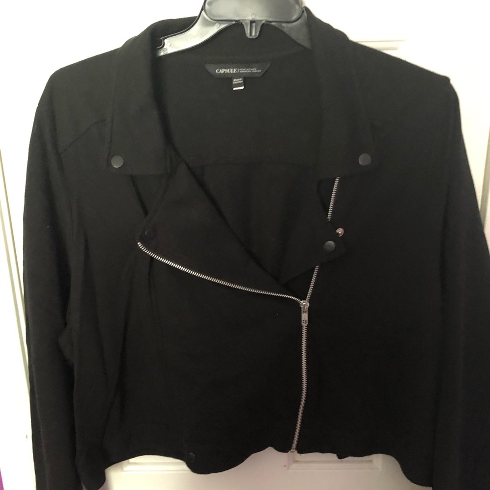 Cropped Moto Jacket